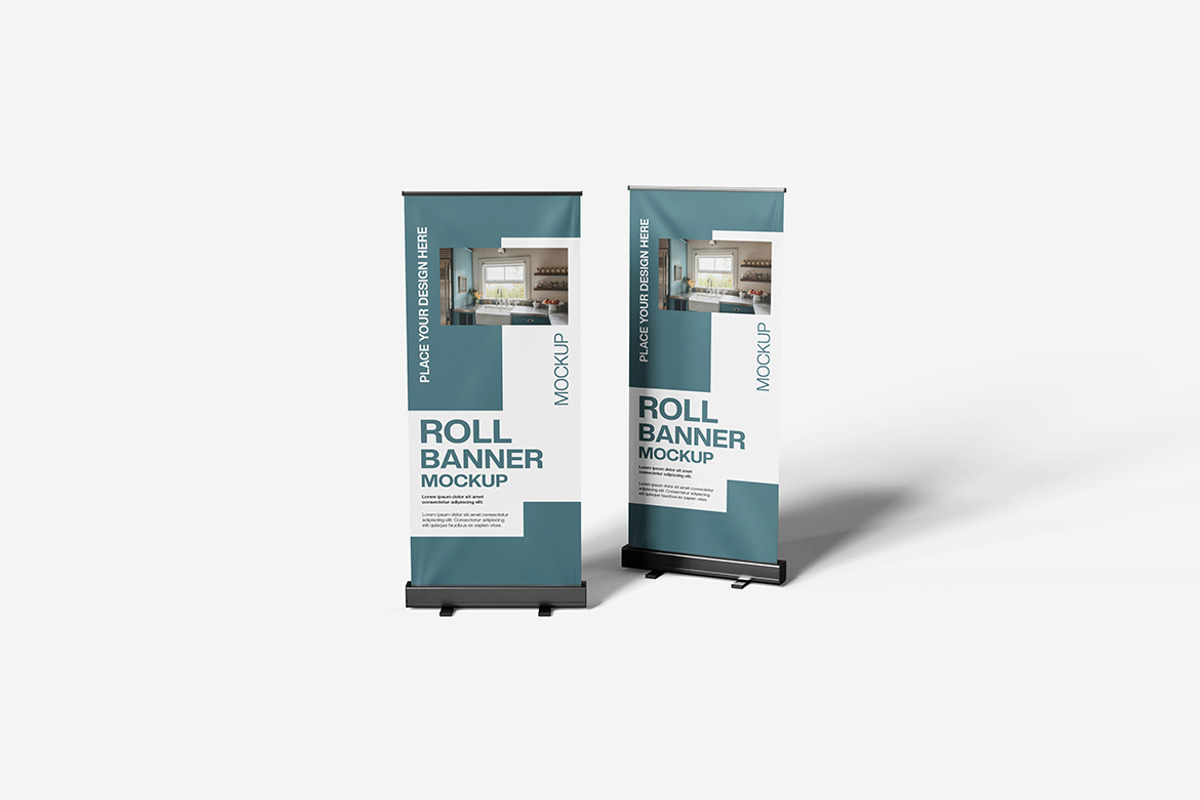 Roll Banner Mockup, an Advertising Mockup by bimockup (Photo 2 of 6)