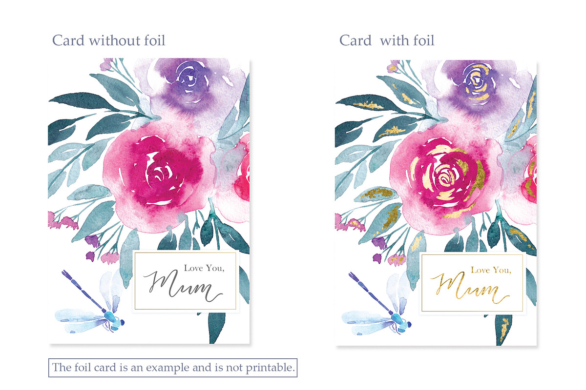 Watercolor Happy Mother's  Day, a Card Template by Anna's Lettering (Photo 2 of 9)