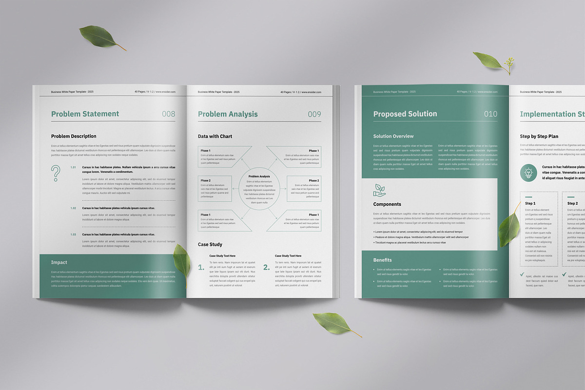 Whitepaper | Canva, Word, InDesign, a Brochure Template by Orcshape Studio (Photo 6 of 17)