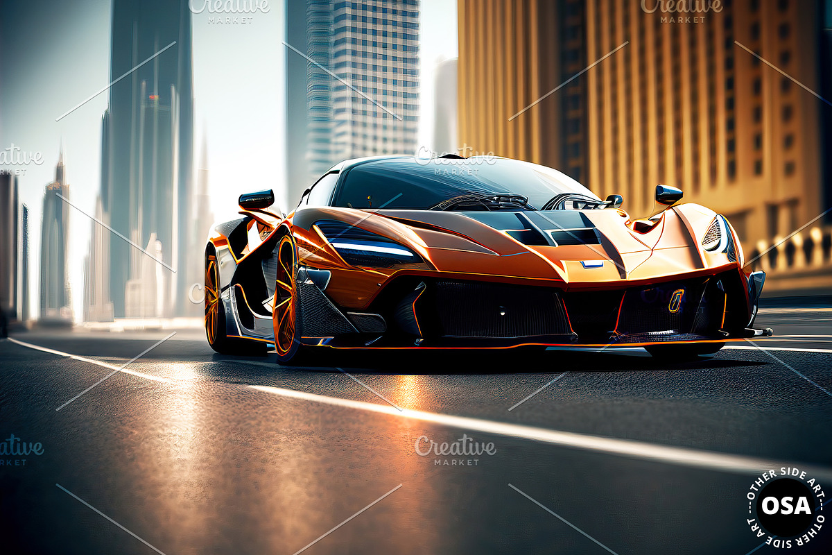 Supercar in the City Illustration, a Wallpaper Graphic by Other Side Art (Photo 7 of 8)