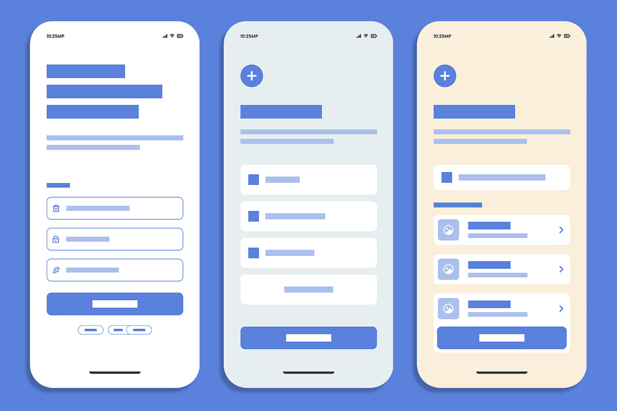 Mobile App UI Wireframe Template Kit preview 3
