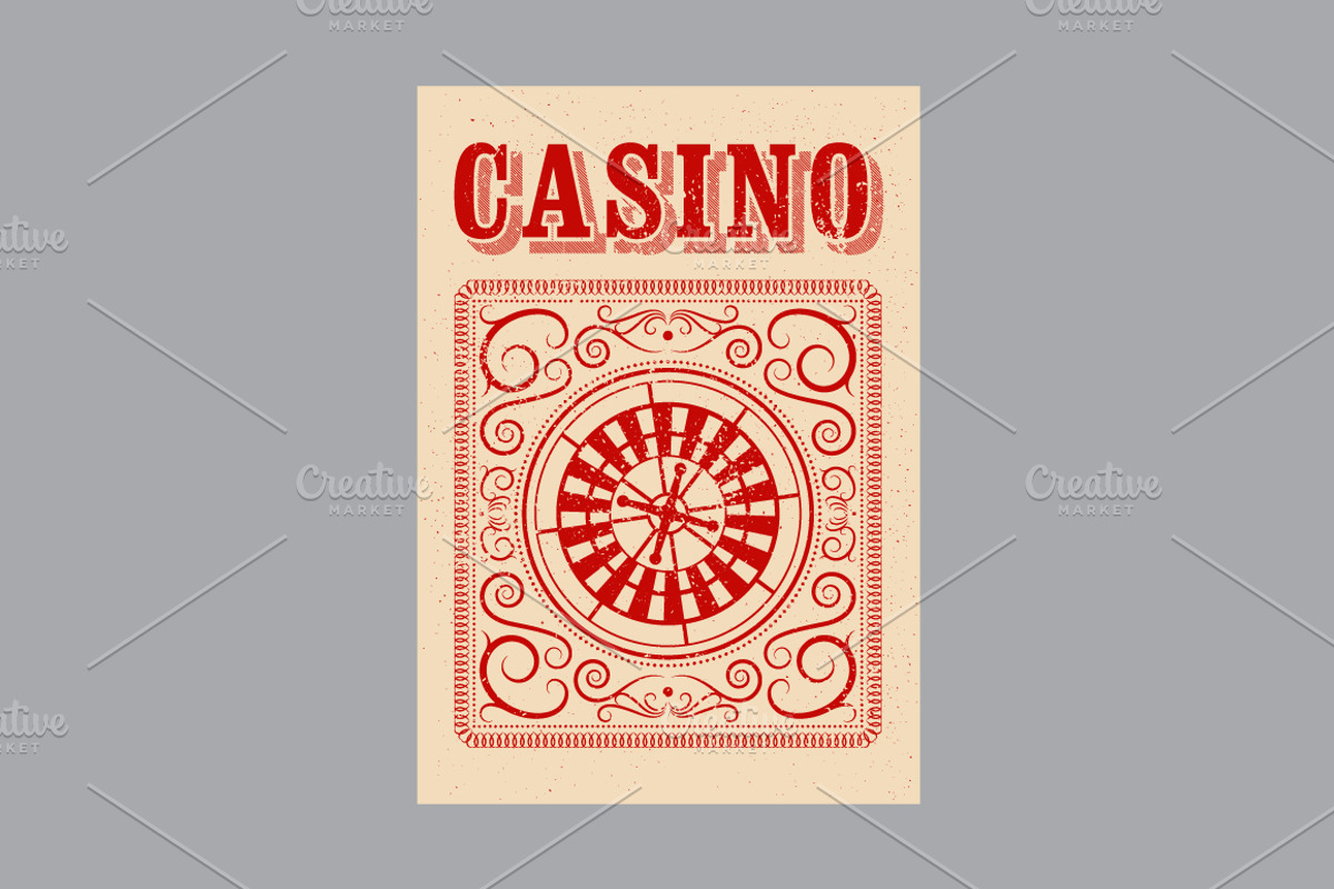 Casino vintage grunge posters., a Decorative Illustration by PoPaShop (Photo 5 of 11)