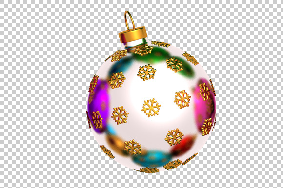 Christmas Ball - 3D Render PNG preview 2