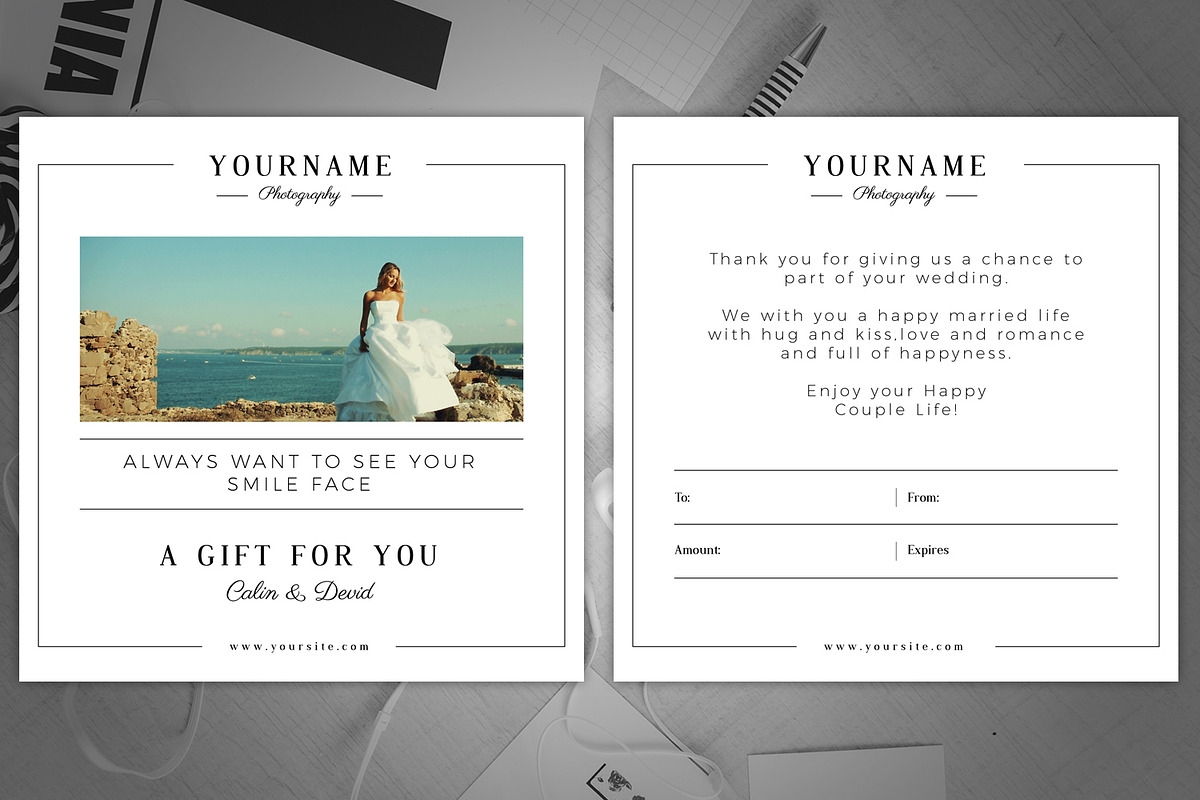 Gift Card Photo Marketing Template, a Card Template by SmmrDesign (Photo 2 of 5)