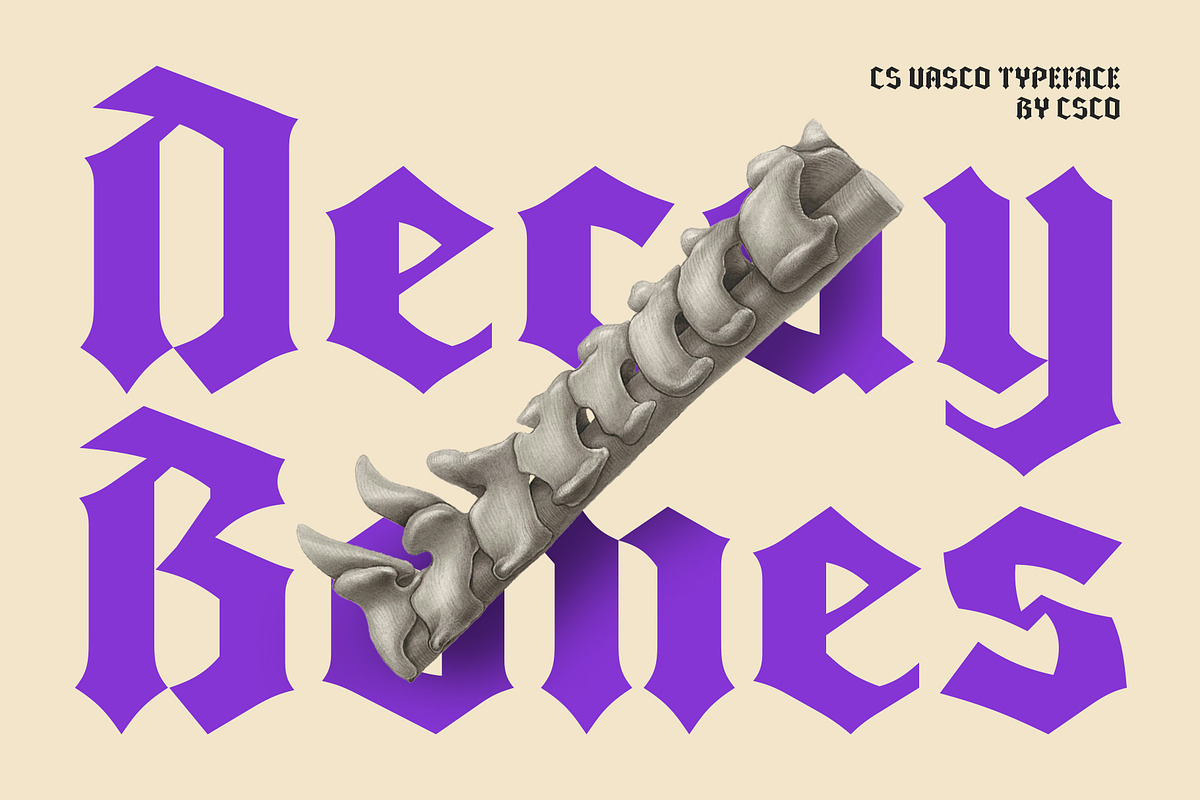 CS Vasco – Blackletter Font, a Blackletter Font by Craft Supply Co. (Photo 2 of 8)