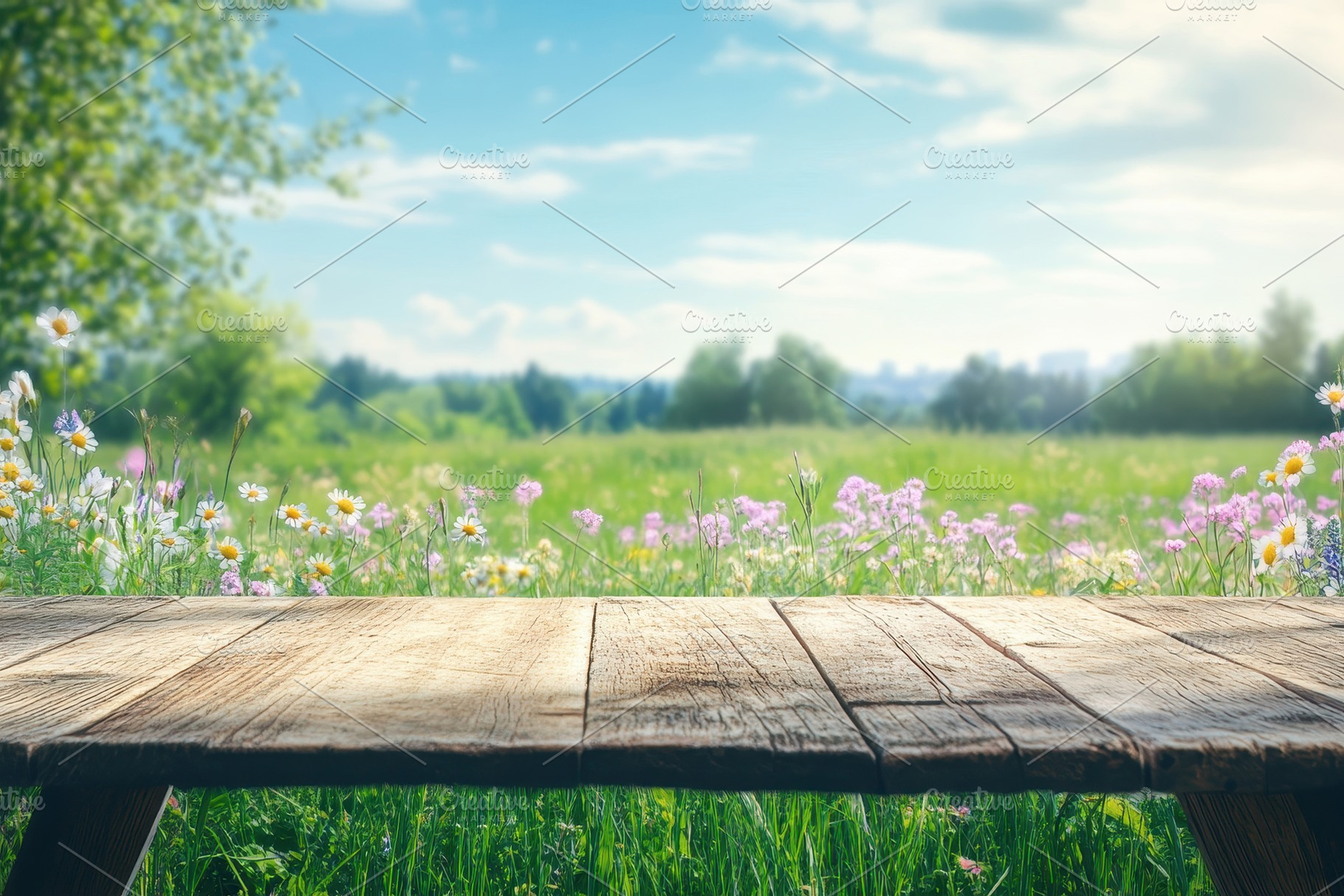 Beautiful spring green meadow, a Photo by Pavel_design