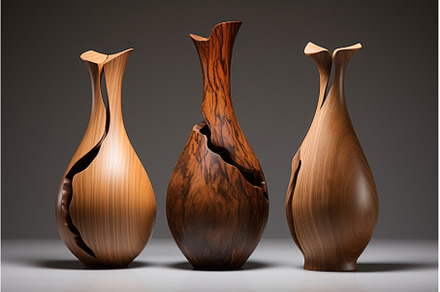 Rustic Interior wood dark vase, a Nature Photo by Ylivdesign