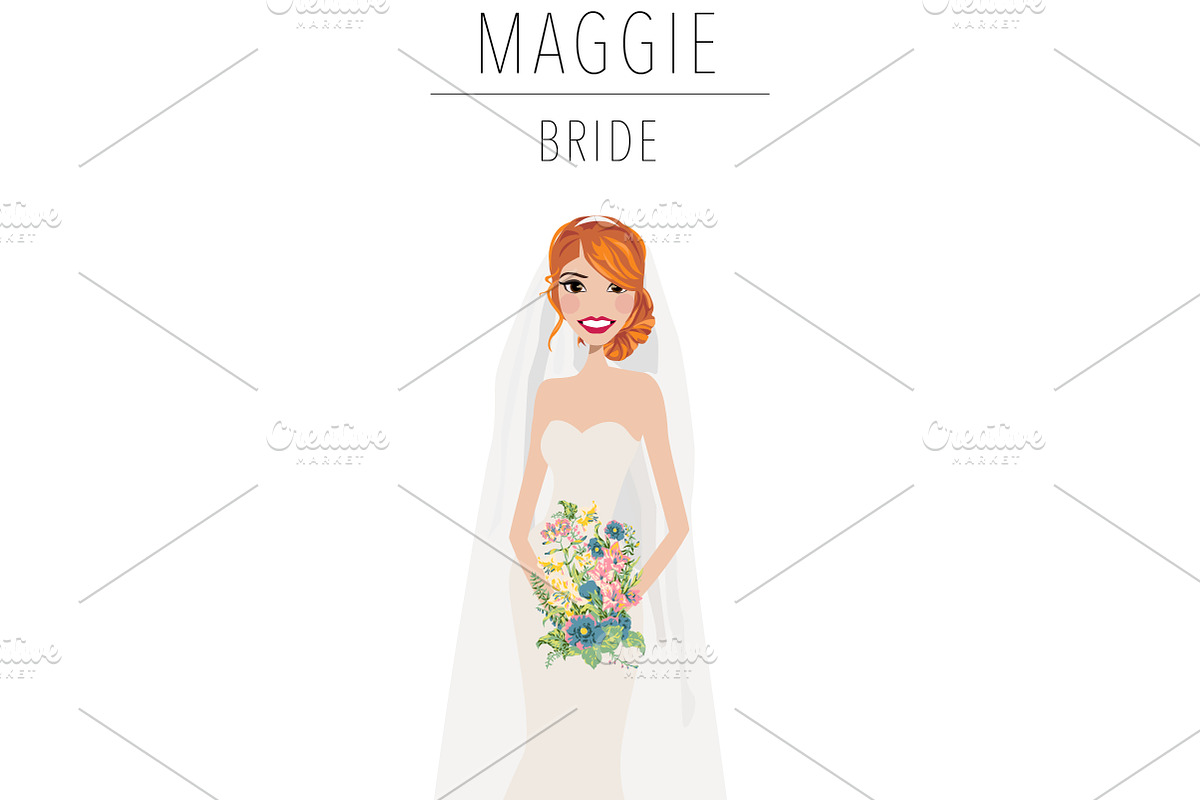 Bride Portrait Creator | Wedding Art, a Person Illustration by Lauren Lesley Studio (Photo 15 of 29)