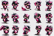 Whimsical Quirky Owl Clipart, a Seasonal Illustration by Rose Art (Thumbnail 2 of 7)