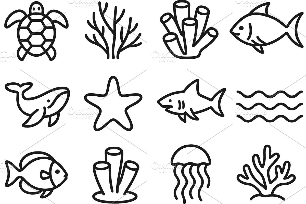 Ocean life vector illustration, an Animal Illustration by ZinetroN