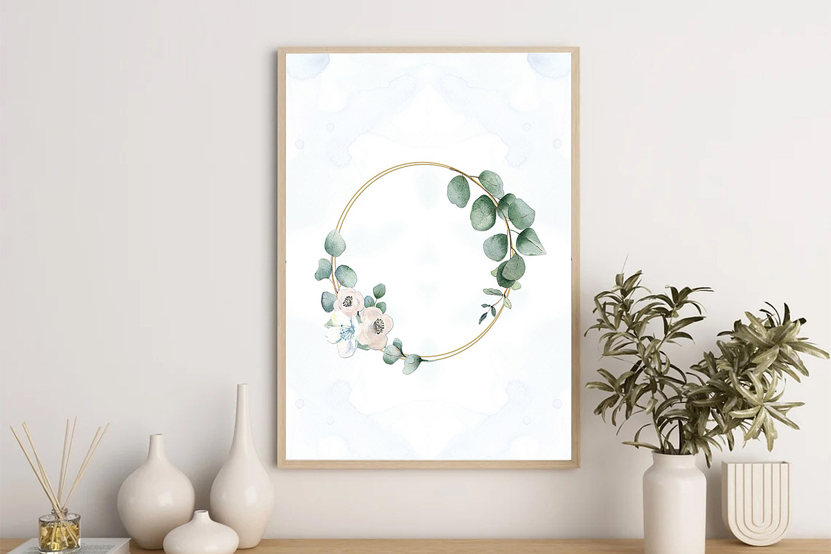 Eucalyptus Wreath Printable Art, a Decorative Illustration by DesignDevisers (Photo 4 of 6)
