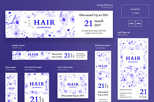 Banners Pack Hair Productions