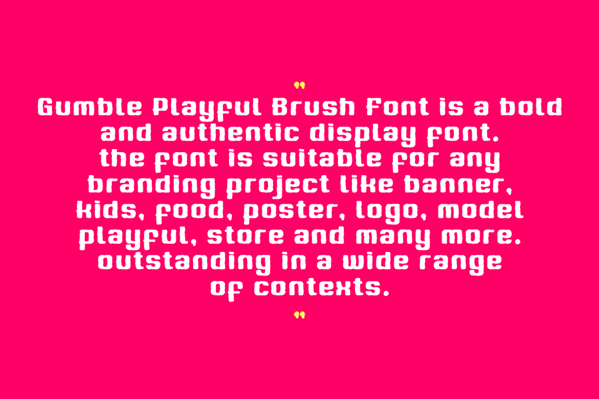 Gumble Playful Brush, a Handwritten Font by QR Design Studio (Photo 6 of 9)
