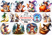 Cozy Magic Fairy Forest Witch Clipar, an Illustration by RobertsArt (Thumbnail 1 of 7)