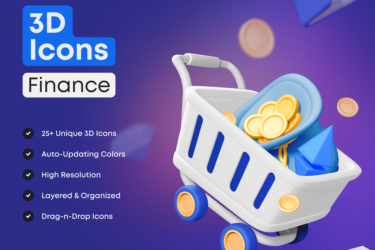 3D icon Pack : Finance, an Icon by Ux_ui (Photo 1 of 7)
