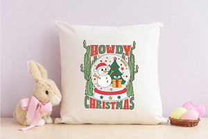 Retro Howdy Christmas Sublimation