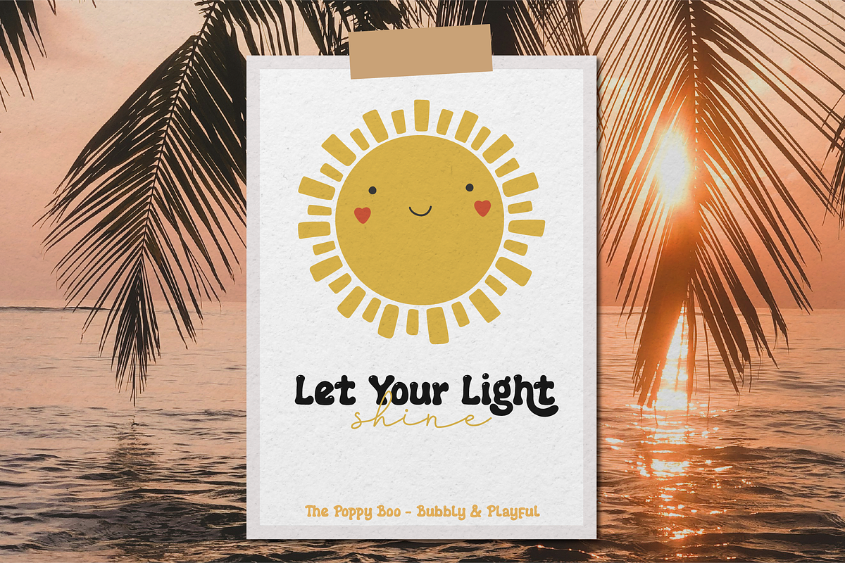 Poppy Boo | Bubbly And Playful Font, a Handwritten Font by Denustudios (Photo 3 of 12)