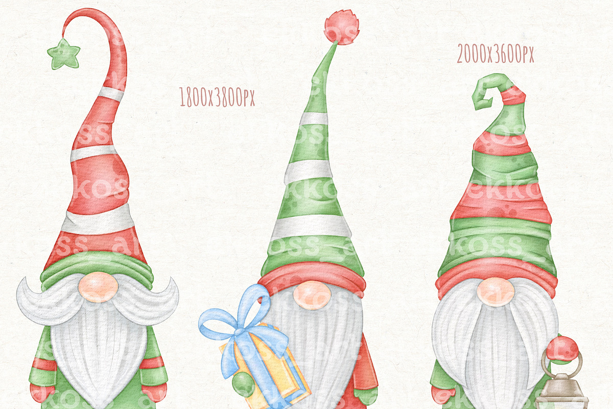 Christmas Clipart, Cute Santa Claus, an Illustration by ekossa_art (Photo 7 of 9)