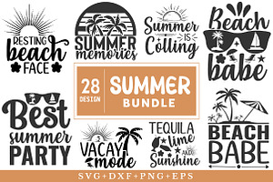 Summer SVG Bundle, a Seasonal Illustration by Libby Wishes