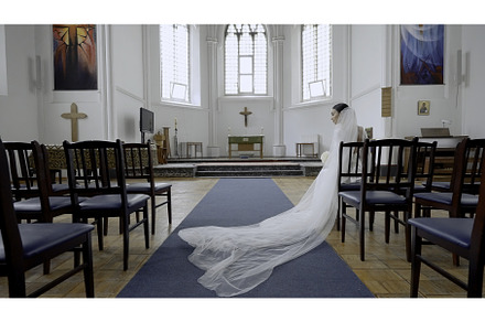 Bride in long white dress and veil, a Person Photo by Media Whale Stock