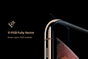 iPhone XS, XR Mockups PSD & Sketch, an iPhone Mockup by Ui Markets (Thumbnail 3 of 27)