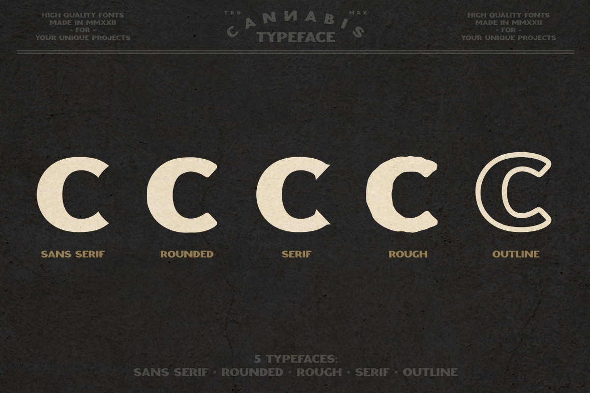 CANNABIS vintage font, a Font by Fat Hamster (Photo 7 of 10)