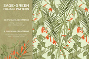 Sage-green foliage pattern, a Pattern Graphic by ANAKOTO (Thumbnail 3 of 13)