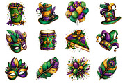 Mardi Gras Sublimation Clipart, an Illustration by Dream Creation (Thumbnail 5 of 5)
