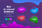 Set of colored bubbles. Art shapes., a Decorative Illustration by KENO Mascots (Thumbnail 1 of 3)