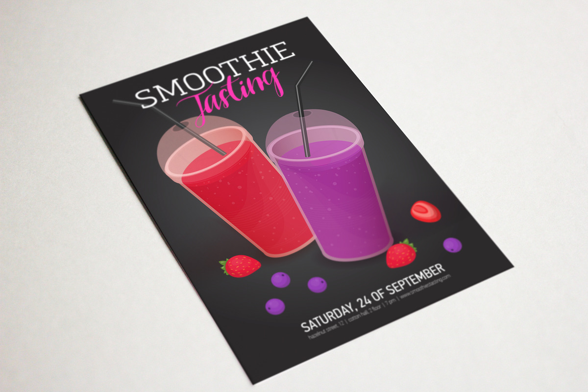 Smoothies in plastic cup set, a Food Illustration by Good Studio (Photo 4 of 5)