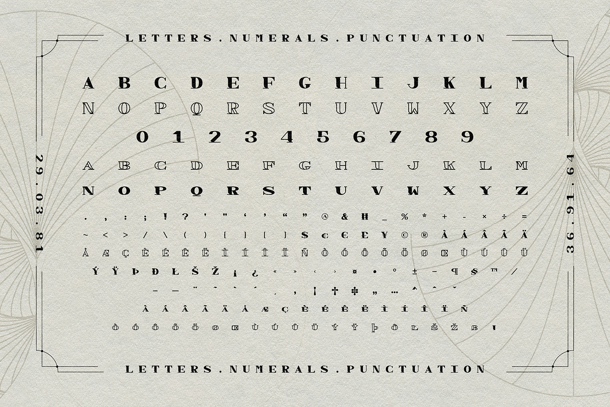 Spasi Decorative Wide Serif + Extras, a Serif Font by The Good Store (Photo 5 of 10)