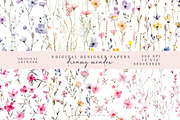 Pink Meadow Flowers Pattern Set, a Pattern Graphic by Patishop Art (Thumbnail 1 of 7)