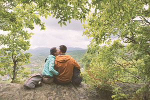 Young couple resting.