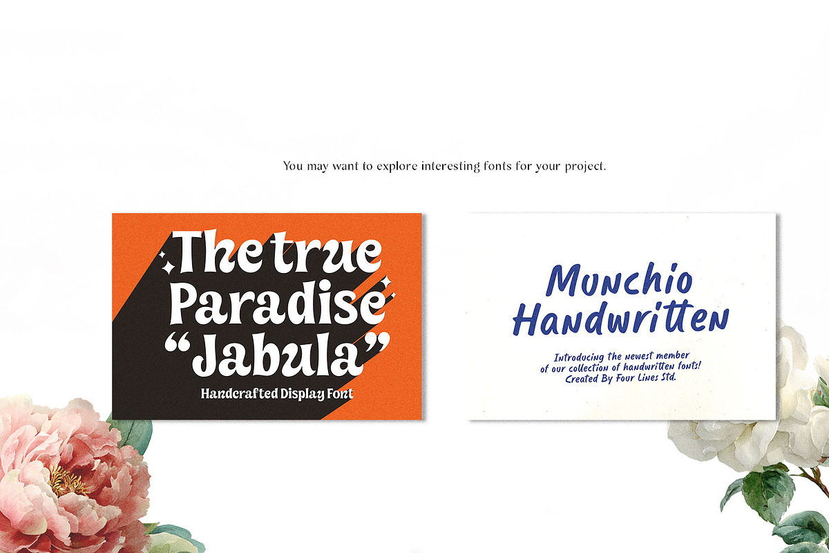 Romantica Manilla – A Handcrafted Sc, a Script Font by Four Lines Std. (Photo 11 of 11)