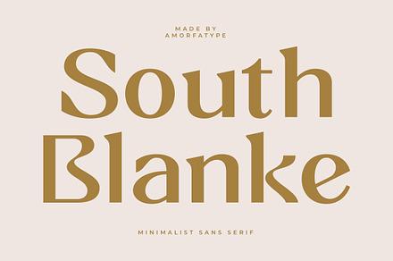 South Blanke Minimalist Sans Serif, a Serif Font by AmorfaType