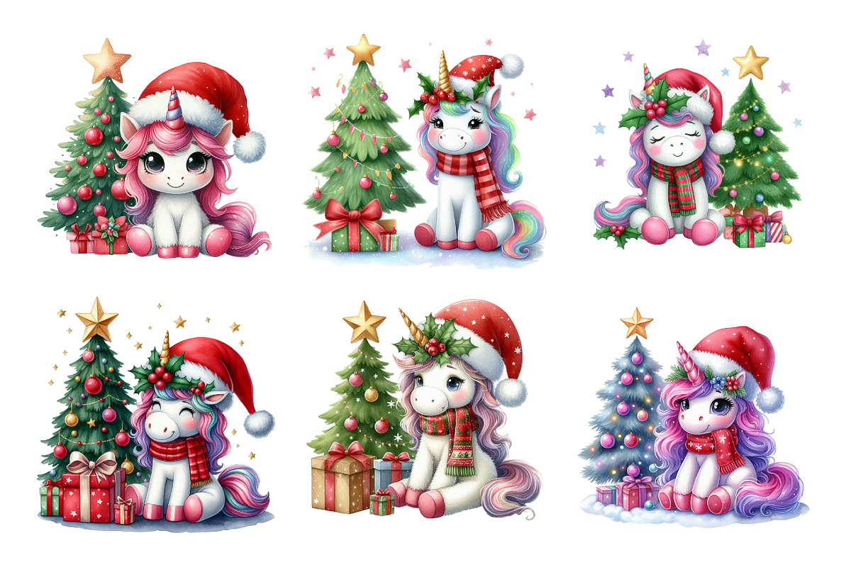 Christmas Unicorn, an Illustration by Design Market (Photo 4 of 5)