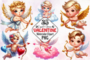 Cupid & Arrow Clipart Valentine PNG, an Illustration by RobertsArt (Thumbnail 1 of 6)