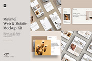 Minimal Web & Mobile Mockup Kit, an iPhone Mockup by Mockstore (Thumbnail 1 of 30)