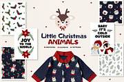Little Christmas Animals Clipart, an Animal Illustration by JT_Design_Art (Thumbnail 1 of 12)