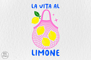 La Vita Al Limone PNG Sublimation, an Illustration by Libby Wishes (Thumbnail 1 of 5)