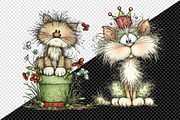 Whimsical Christmas Fluffy Cats PNG, an Illustration by Creative Art (Thumbnail 11 of 12)
