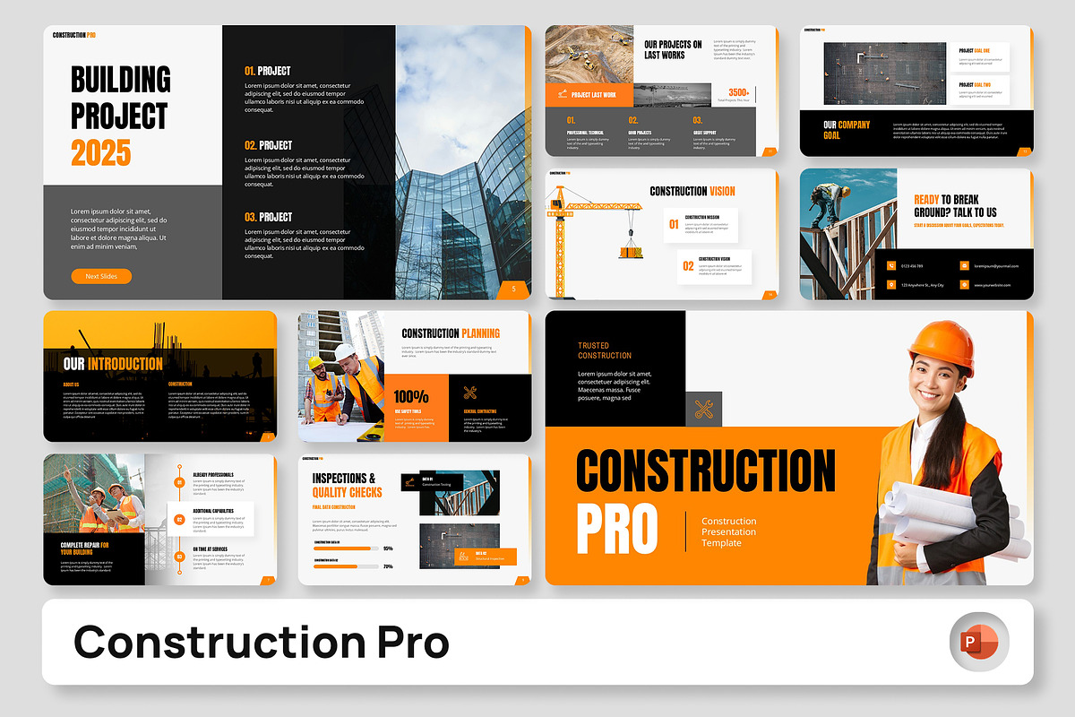 Construction Pro – PowerPoint, a Presentation Template by Premast (Photo 1 of 4)