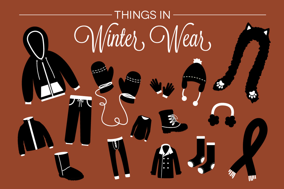 Things in Winter Wear - 15 Vectors, an Illustration by Little Pixel Shop (Photo 4 of 4)