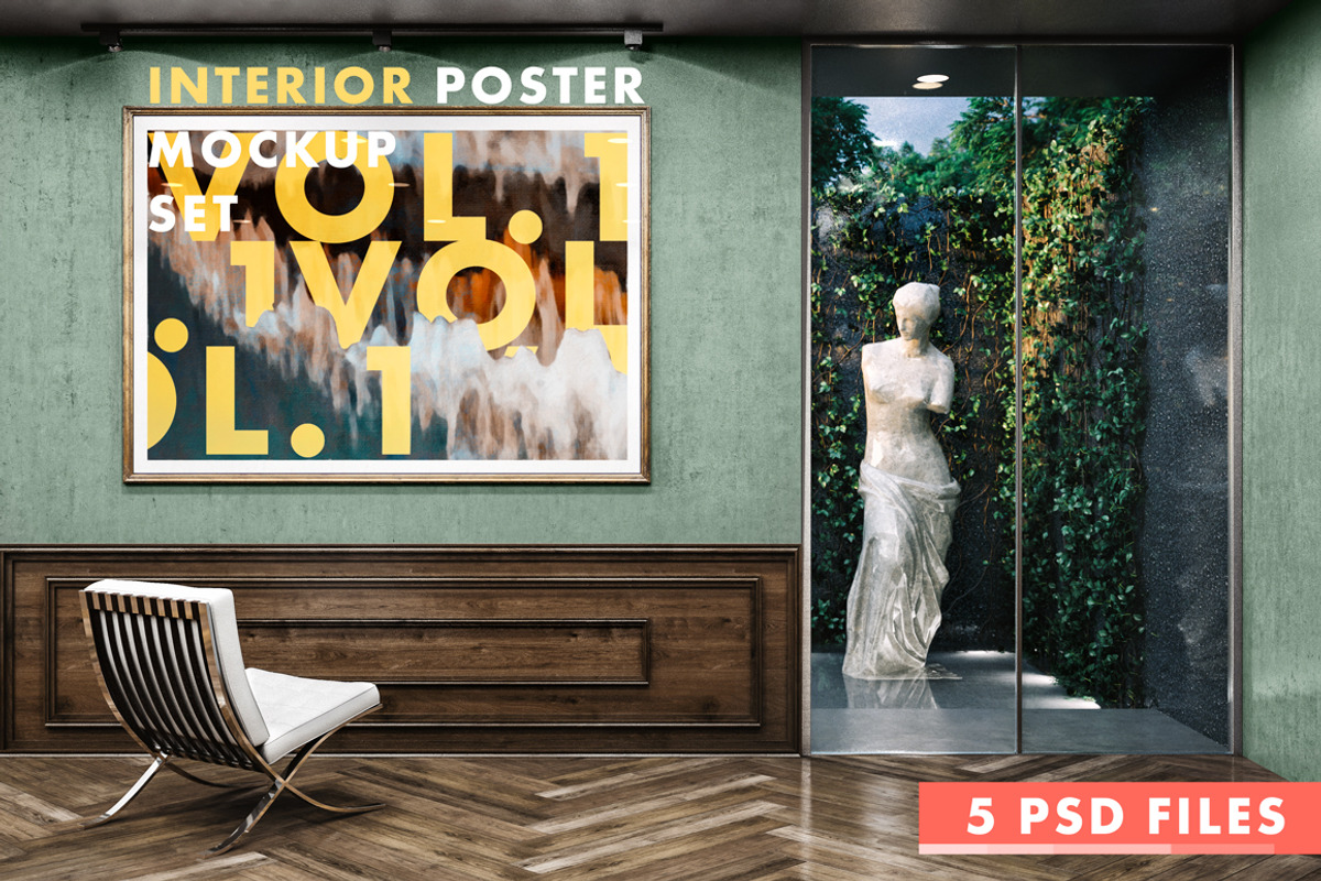 Interior Poster MockUp Set, a Print Template by As Good As Possible (Photo 1 of 7)