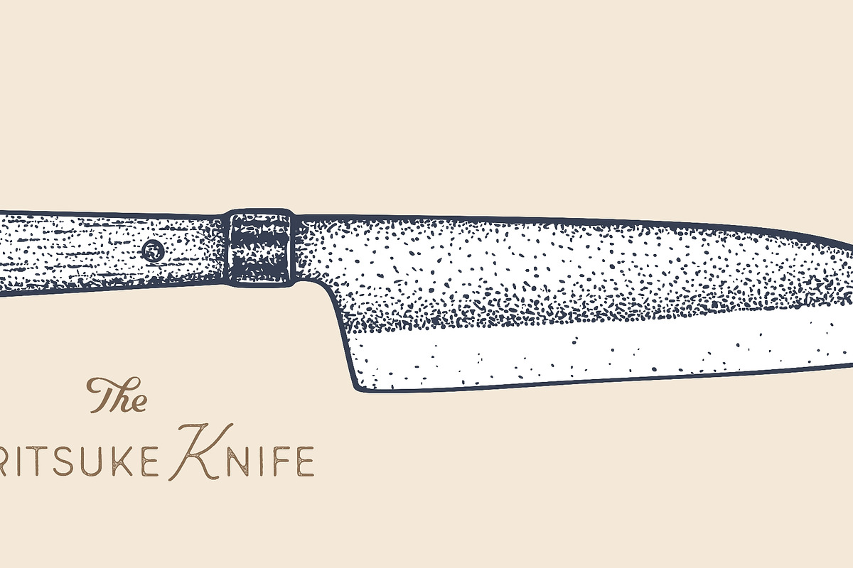 Butcher Knife. Hand drawn sketch, a Food Illustration by Foxys Graphic (Photo 2 of 3)