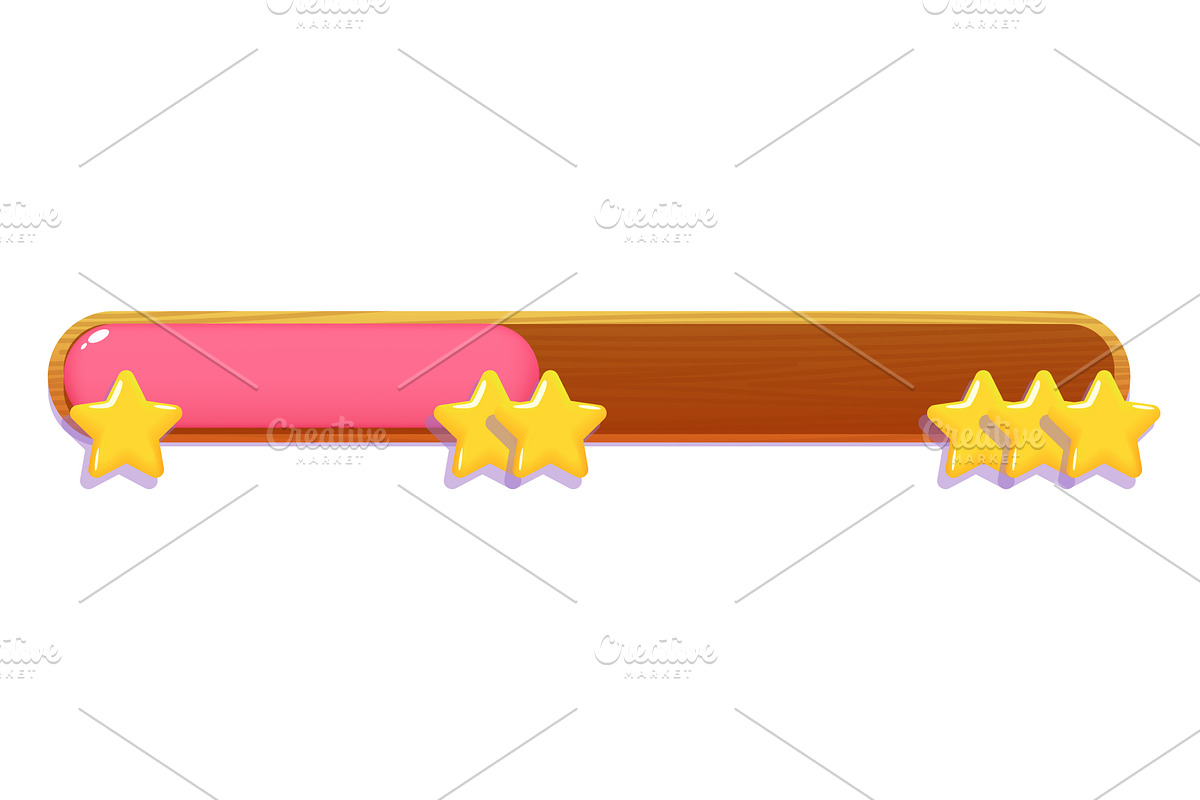 Game UI button. Mobile, an Object Illustration by Things for designers