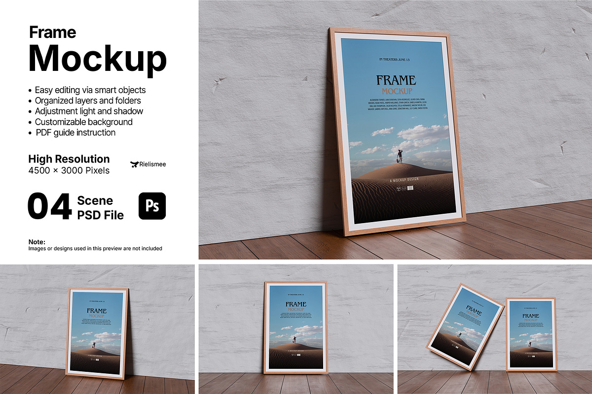 Frame Mockup Bundle Set, an Advertising Mockup by Rielismee (Photo 1 of 5)