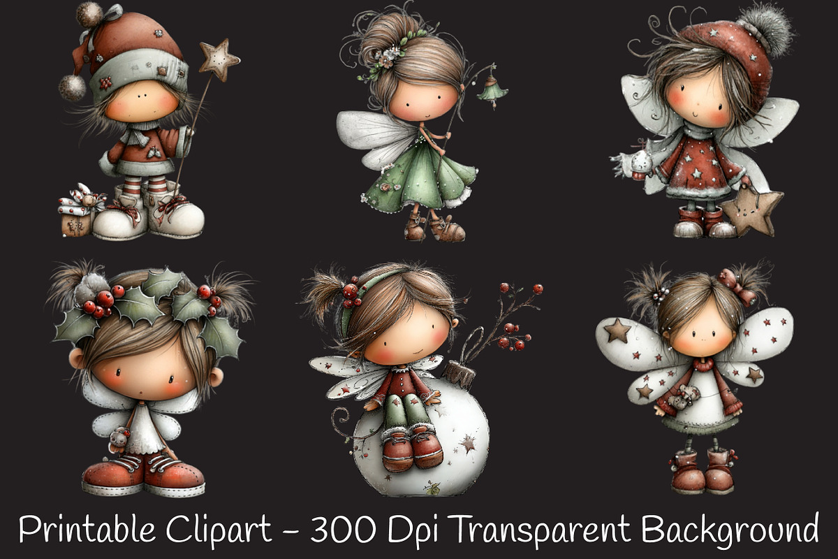 Christmas Holiday Fairy Clipart, an Illustration by RobertsArt (Photo 5 of 5)