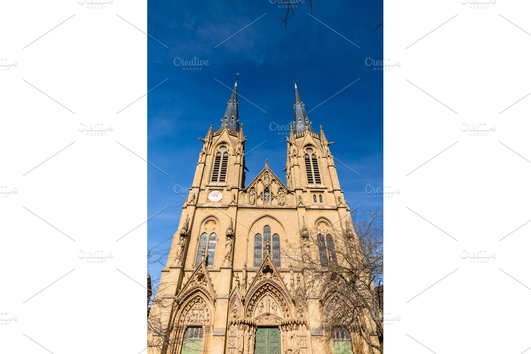 Eglise Sainte-Segolene in Metz - Lorraine, France, an Architecture Photo by Leonid Andronov