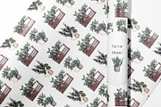 Potted Plant Pattern. Green home., a Pattern Graphic by ma_i_vi (Thumbnail 10 of 13)
